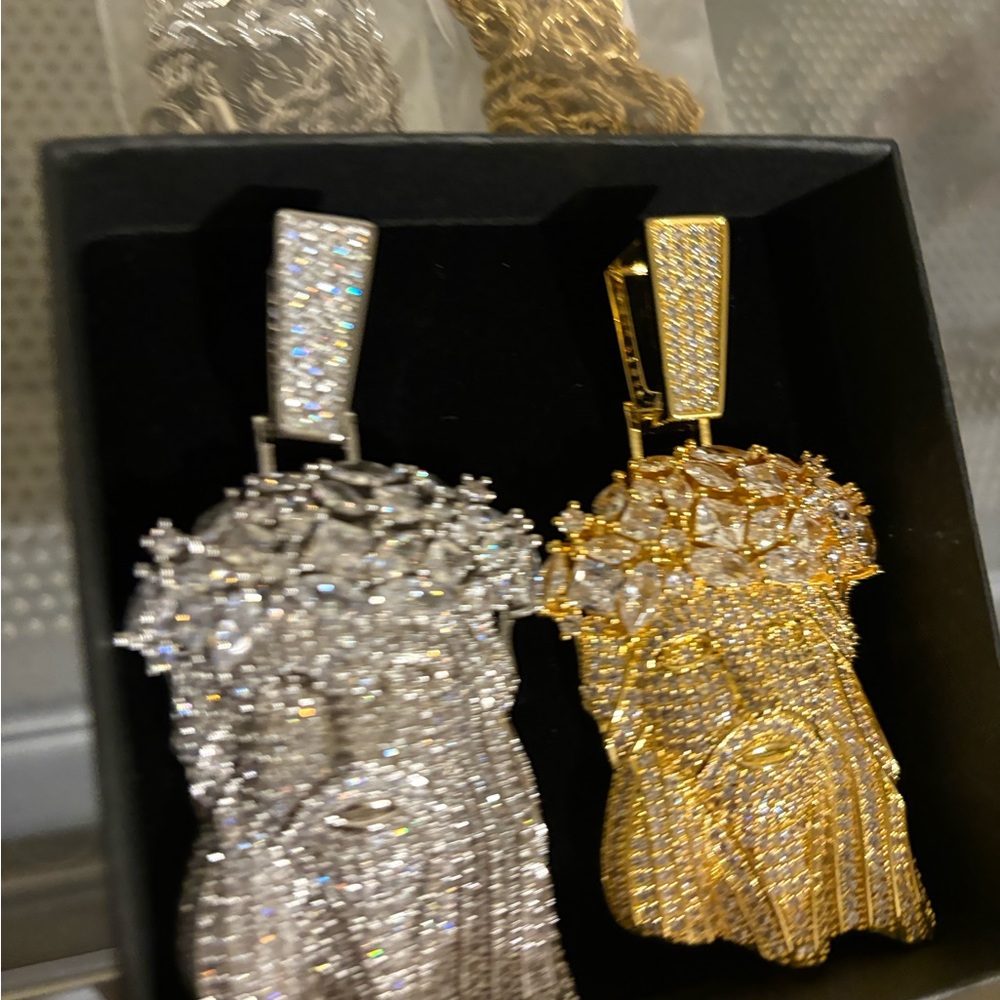 Gold and Silver Jesus Pendants